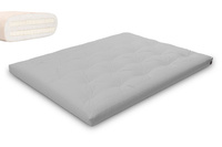 Materac 160x200 naturalny z lateksem - Futon Pascall Slim Duo Latex Gołębi Popiel