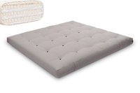 Materac 200x200 naturalny z lateksem - Futon Pascall Comfort Trio Latex Wool Szary