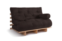 Sofa rozkładana 120x200 - Slim Exclusive Classic - Pascall Futon Brązowy
