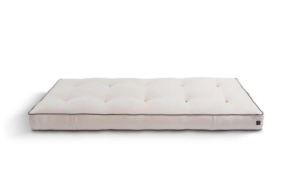 Materac 90x200 naturalny z lateksem - Futon Pascall Medium Duo Latex Kedro Len