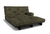 Sofa rozkładana 160x200 - Slim Basic Black - Pascall Futon Khaki