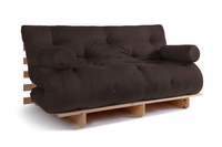 Sofa rozkładana 160x200 - Slim Exclusive Classic - Pascall Futon Brązowy