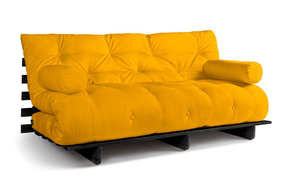 Sofa rozkładana 180x200 - Slim Exclusive Black - Pascall Futon Miodowy