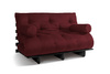 Sofa rozkładana 140x200 - Slim Exclusive Black - Pascall Futon Bordowy
