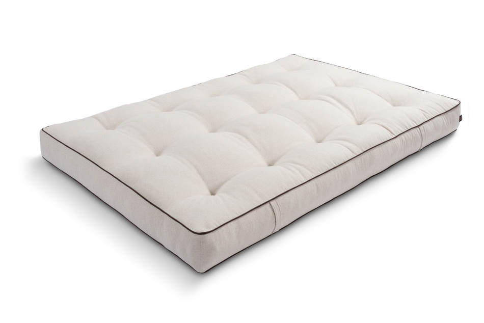 Materac 120x200 naturalny z lateksem i 2x kokosem - Futon Pascall Comfort Relax Hard Kedro Len
