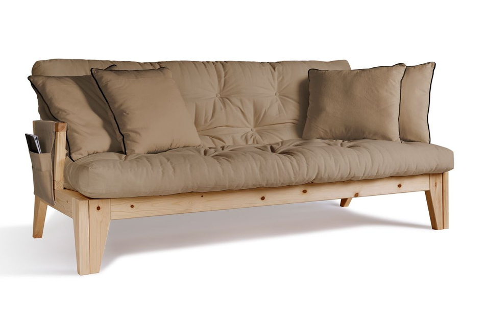 Sofa rozkładana 200 cm - Sakura - Pascall Futon Beżowy