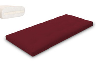 Materac 90x200 naturalny z lateksem - Futon Pascall Slim Latex Bordowy