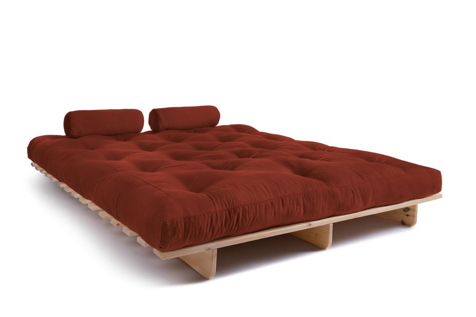 Sofa rozkładana 160x200 - Slim Exclusive Classic - Pascall Futon Ceglany