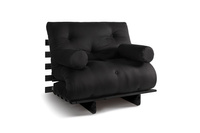Sofa rozkładana 90x200 - Slim Basic Black - Pascall Futon Czarny