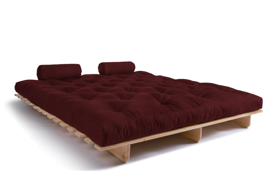 Sofa rozkładana 180x200 - Slim Exclusive Classic - Pascall Futon Bordowy