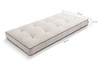 Materac 90x200 naturalny z wełną, lateksem i 2x kokosem - Futon Pascall Comfort Wool Hard Kedro Len