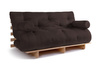 Sofa rozkładana 160x200 - Slim Basic Classic - Pascall Futon Brązowy