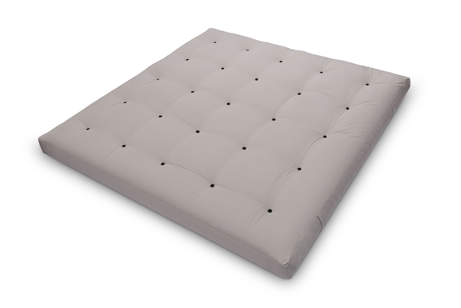 Materac 200x200 naturalny z wełną, kokosem i 2x lateks - Futon Pascall Comfort Wool Szary