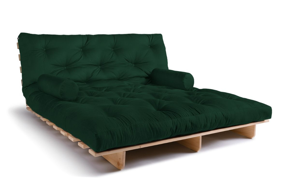 Sofa rozkładana 180x200 - Slim Exclusive Classic - Pascall Futon Butelkowa Zieleń