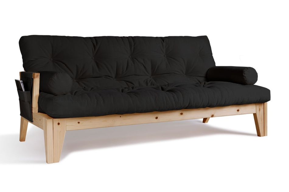 Sofa rozkładana 200 cm - Sakura - Pascall Futon Czarny
