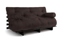 Sofa rozkładana 160x200 - Slim Exclusive Black - Pascall Futon Brązowy