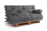 Sofa rozkładana 160x200 - Slim Exclusive Classic - Pascall Futon Szary