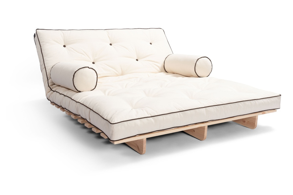 Sofa rozkładana 120x200 - Slim Exclusive Kedro Classic  - Pascall Futon Ecru