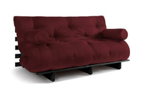 Sofa rozkładana 160x200 - Slim Basic Black - Pascall Futon Bordowy