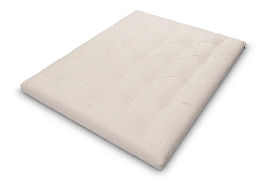 Materac 160x200 naturalny z lateksem - Futon Pascall Slim Duo Latex Modrakowy