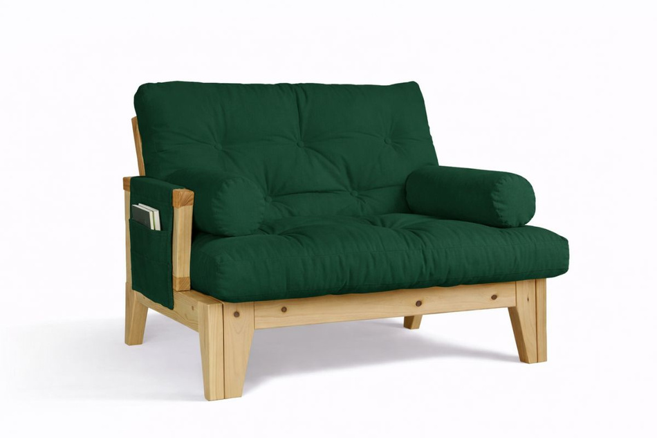 Fotel Sakura - Pascall Futon Butelkowa Zieleń