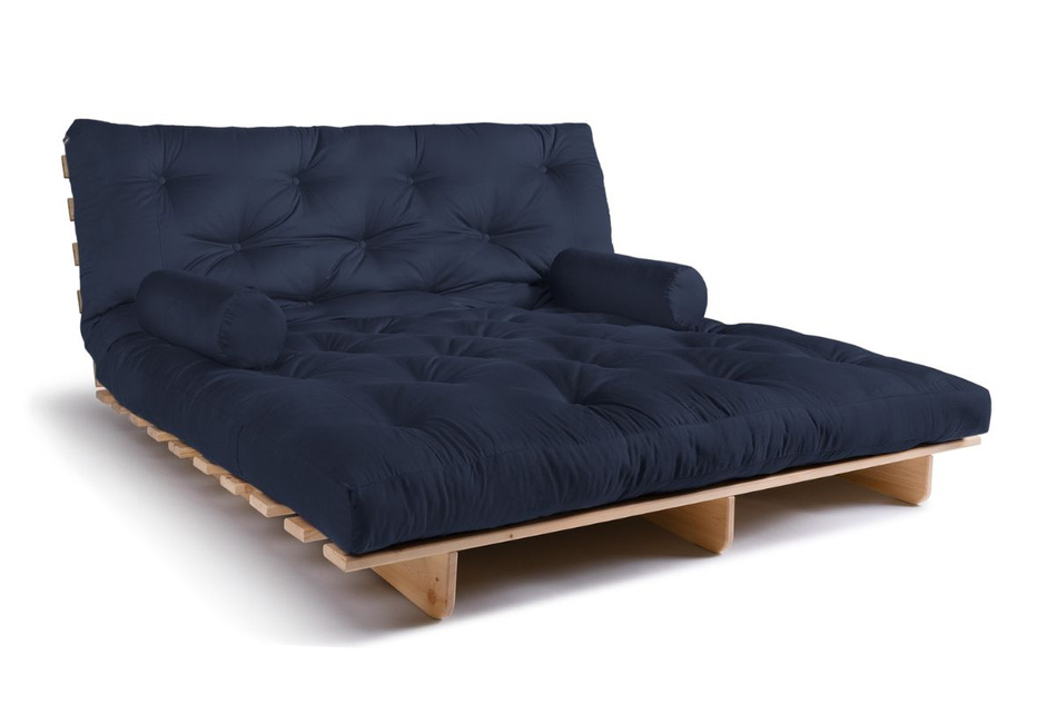 Sofa rozkładana 180x200 - Slim Exclusive Classic - Pascall Futon Granatowy