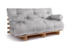 Sofa rozkładana 160x200 - Slim Exclusive Classic - Pascall Futon Gołębi Popiel