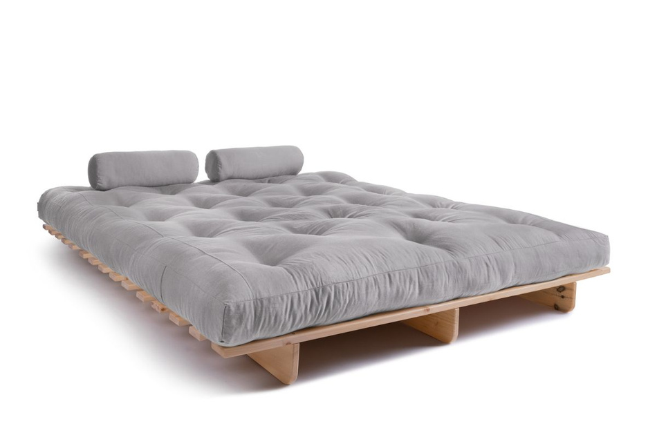 Sofa rozkładana 160x200 - Slim Exclusive Classic - Pascall Futon Gołębi Popiel