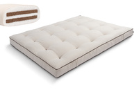 Materac 160x200 naturalny z kokosem - Futon Pascall Medium Duo Coco Kedro Len