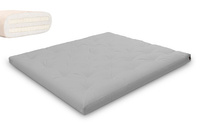 Materac 180x200 naturalny z lateksem - Futon Pascall Slim Duo Latex Gołębi Popiel