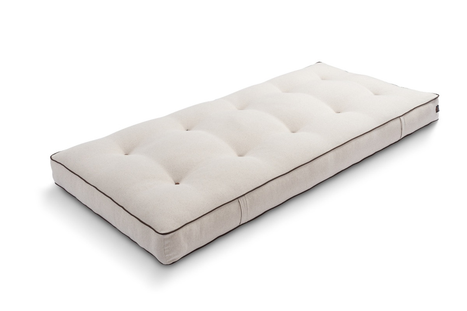 Materac 90x200 naturalny z lateksem - Futon Pascall Medium Duo Latex Kedro Len