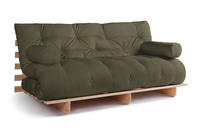 Sofa rozkładana 180x200 - Slim Exclusive Classic - Pascall Futon Khaki