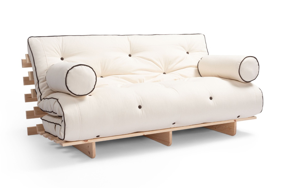 Sofa rozkładana 160x200 - Slim Exclusive Kedro Classic  - Pascall Futon Ecru