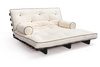 Sofa rozkładana 160x200 - Slim Exclusive Kedro Black  - Pascall Futon Ecru