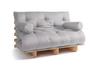 Sofa rozkładana 140x200 - Slim Exclusive Classic - Pascall Futon Gołębi Popiel