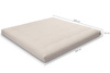 Materac 200x200 naturalny z wełną, lateksem i 2x kokosem - Futon Pascall Comfort Wool Hard Ecru