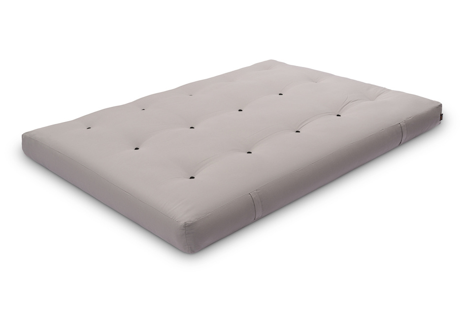 Materac 140x200 naturalny z wełną, lateksem i 2x kokosem - Futon Pascall Comfort Wool Hard Szary
