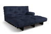 Sofa rozkładana 140x200 - Slim Comfort Black - Pascall Futon Granatowy