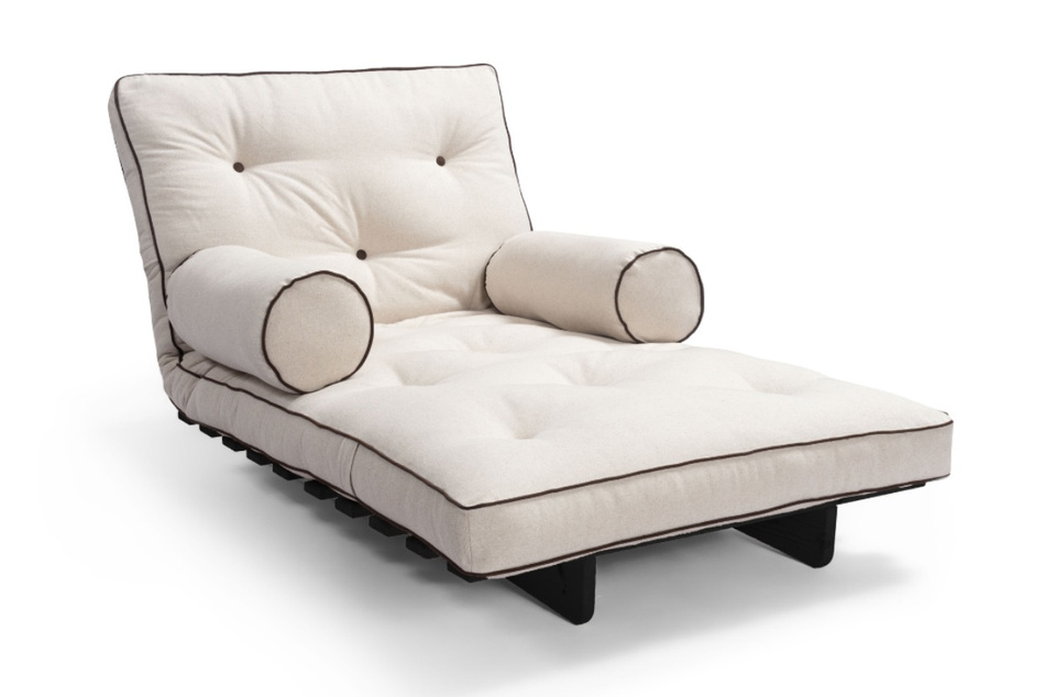 Sofa rozkładana 90x200 - Slim Exclusive Kedro Black  - Pascall Futon Len