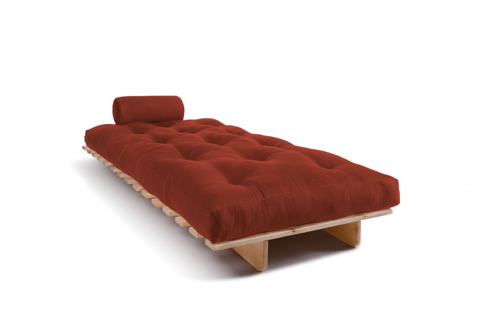 Sofa rozkładana 90x200 - Slim Basic Classic - Pascall Futon Ceglany