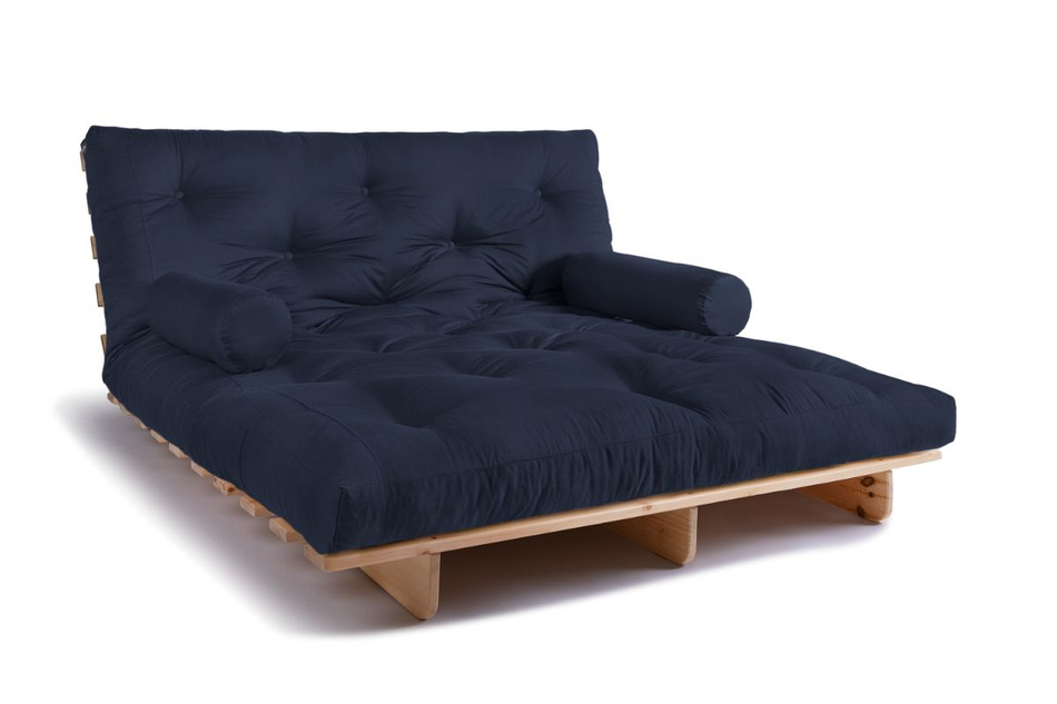 Sofa rozkładana 160x200 - Slim Exclusive Classic - Pascall Futon Granatowy