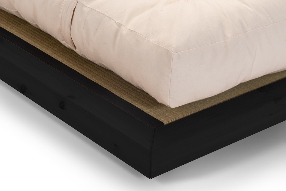 Pascall Łóżko Drewniane 200x200 - Zen Black Tatami