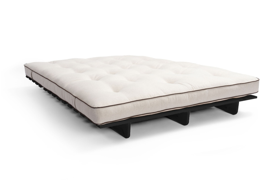 Sofa rozkładana 140x200 - Slim Exclusive Kedro Black  - Pascall Futon Len