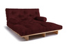 Sofa rozkładana 160x200 - Slim Exclusive Classic - Pascall Futon Bordowy