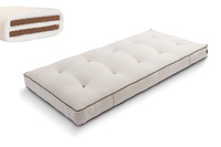 Materac 90x200 naturalny z kokosem - Futon Pascall Medium Duo Coco Kedro Len