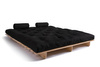Sofa rozkładana 180x200 - Slim Exclusive Classic - Pascall Futon Czarny