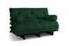 Sofa rozkładana 140x200 - Slim Exclusive Black - Pascall Futon Butelkowa Zieleń