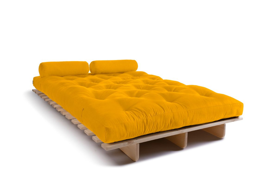 Sofa rozkładana 120x200 - Slim Exclusive Classic - Pascall Futon Miodowy
