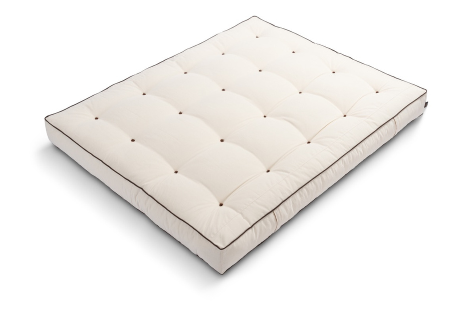 Materac 200x200 naturalny z wełną, kokosem i 2x lateks - Futon Pascall Comfort Wool Kedro Ecru