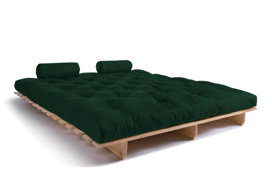 Sofa rozkładana 180x200 - Slim Exclusive Classic - Pascall Futon Butelkowa Zieleń